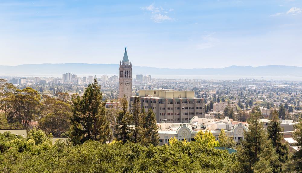 view of the campus of uc berkeley from afar