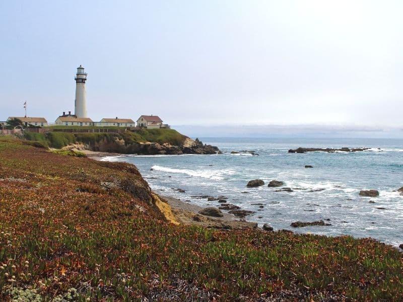 view of the lighthouse in pescadero california
