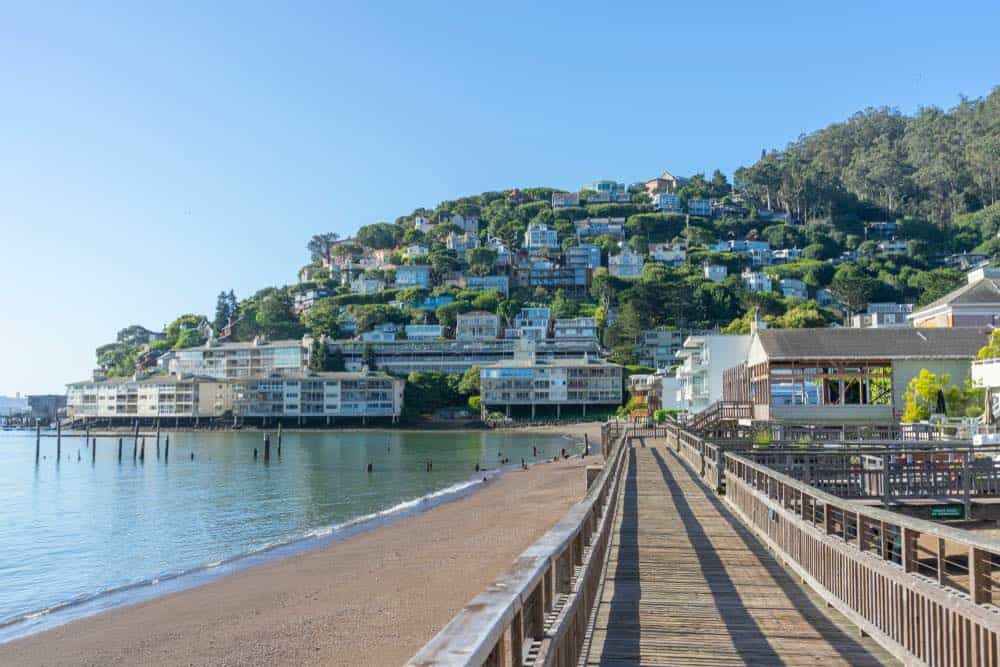 the charming seafront neighborhood of sausalito california on the water of the bay