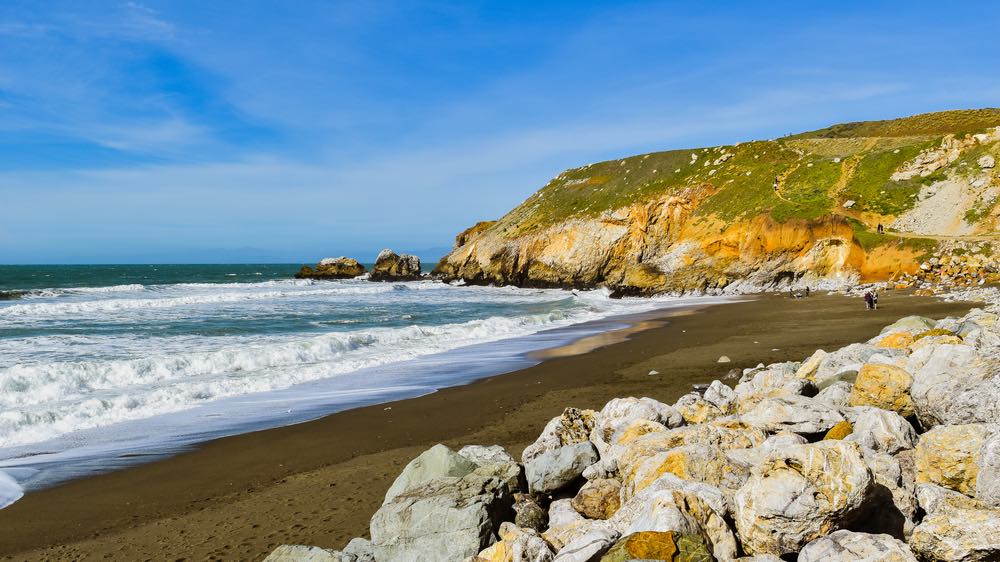 the beach of pacifica in california