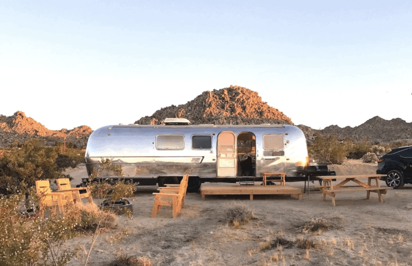 airstream in the Joshua tree area