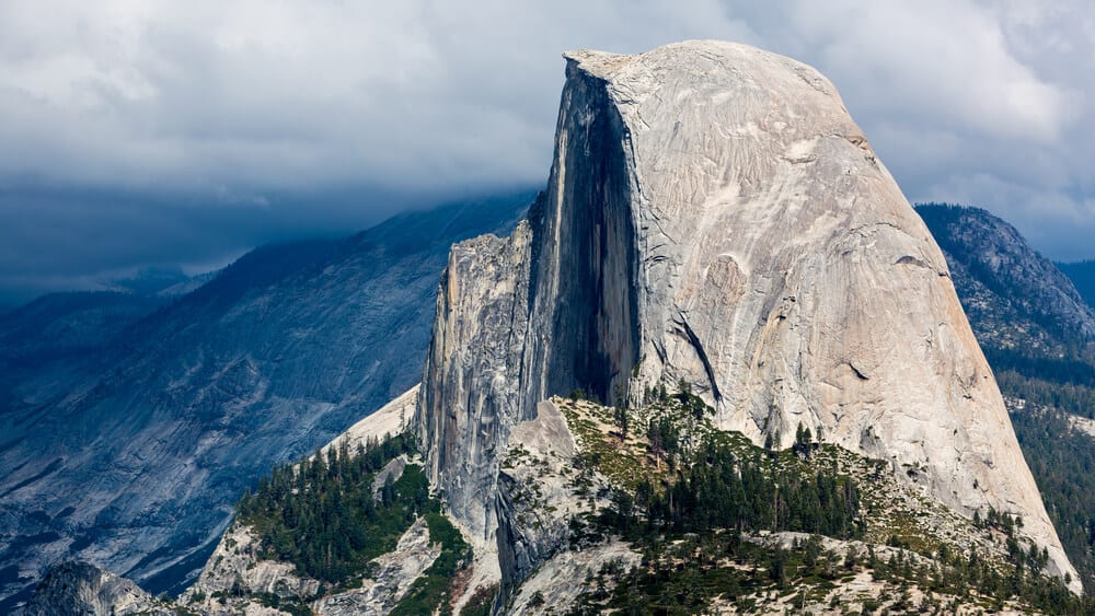 view of half Dome in yosemite valley