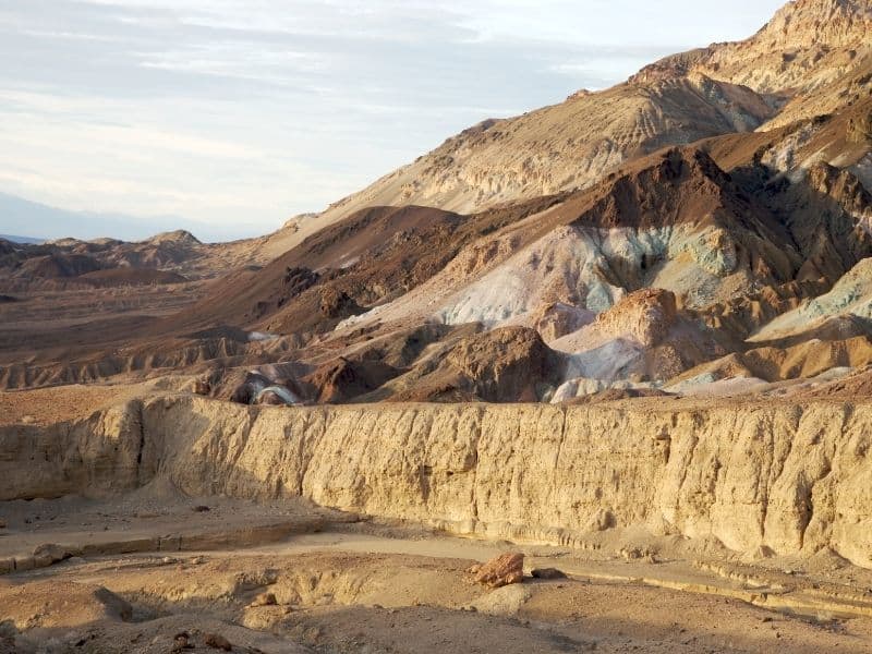 colorful mountains of artist drive in death valley a popular scenic drive