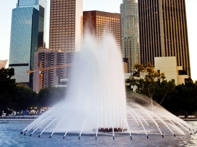 fountain in downtown la