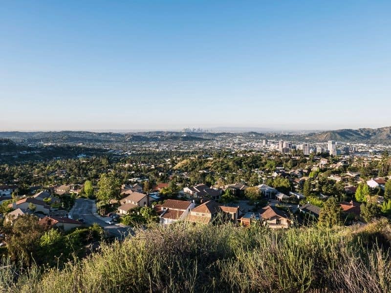 the city of glendale overlooking los angeles a popular day trip away