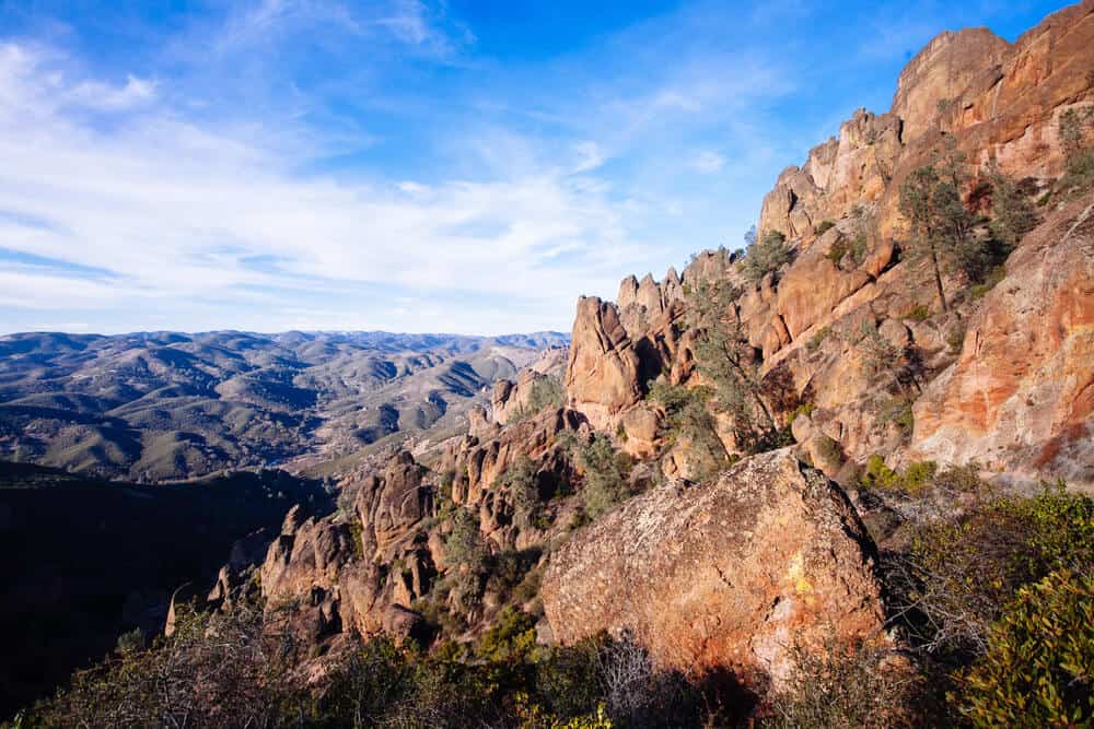 view of one of the trails in pinnacles national park