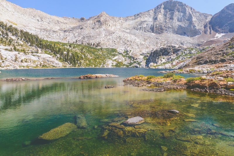 translucent blue waters of franklin lakes in sequoia national park