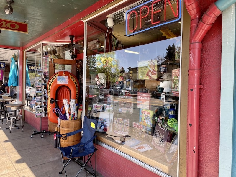 a store with beach chairs, rafts, etc. for sale