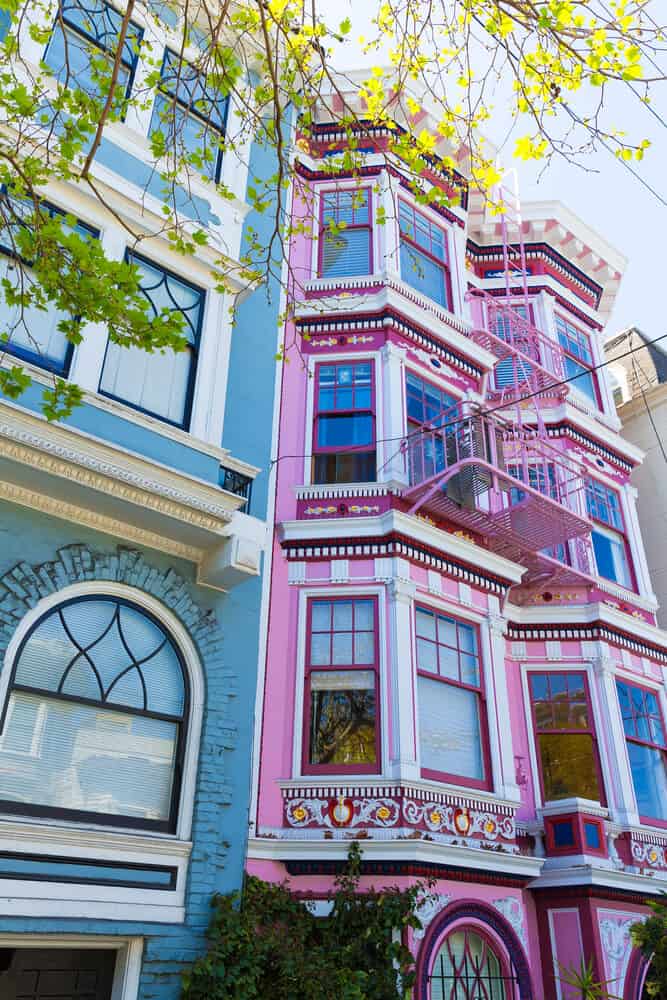 colorful buldings of haight ashbury