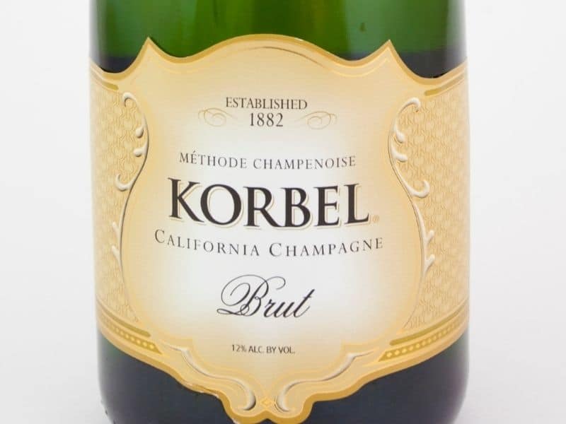 a korbel sparkling wine label