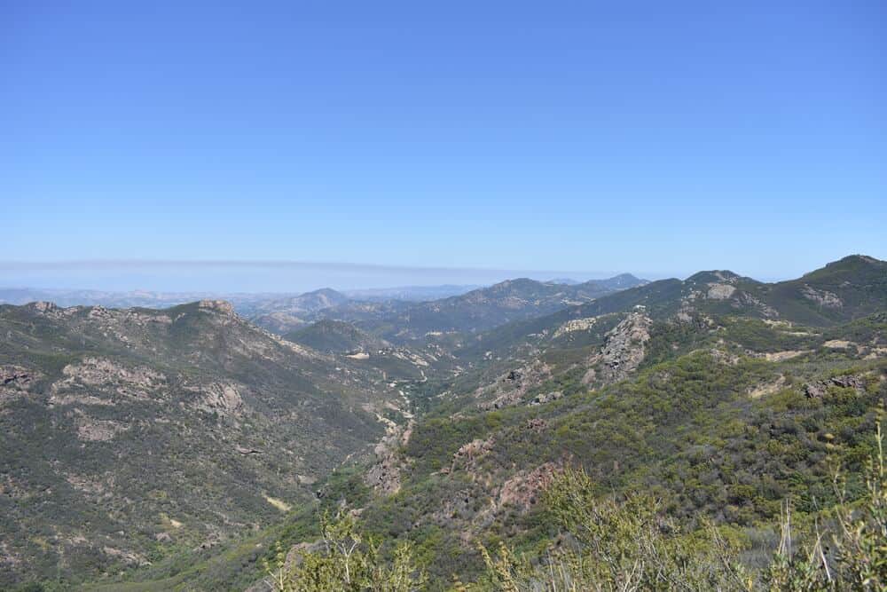 A look at the neighboring mountain ranges from the edge of Deer Canyon.