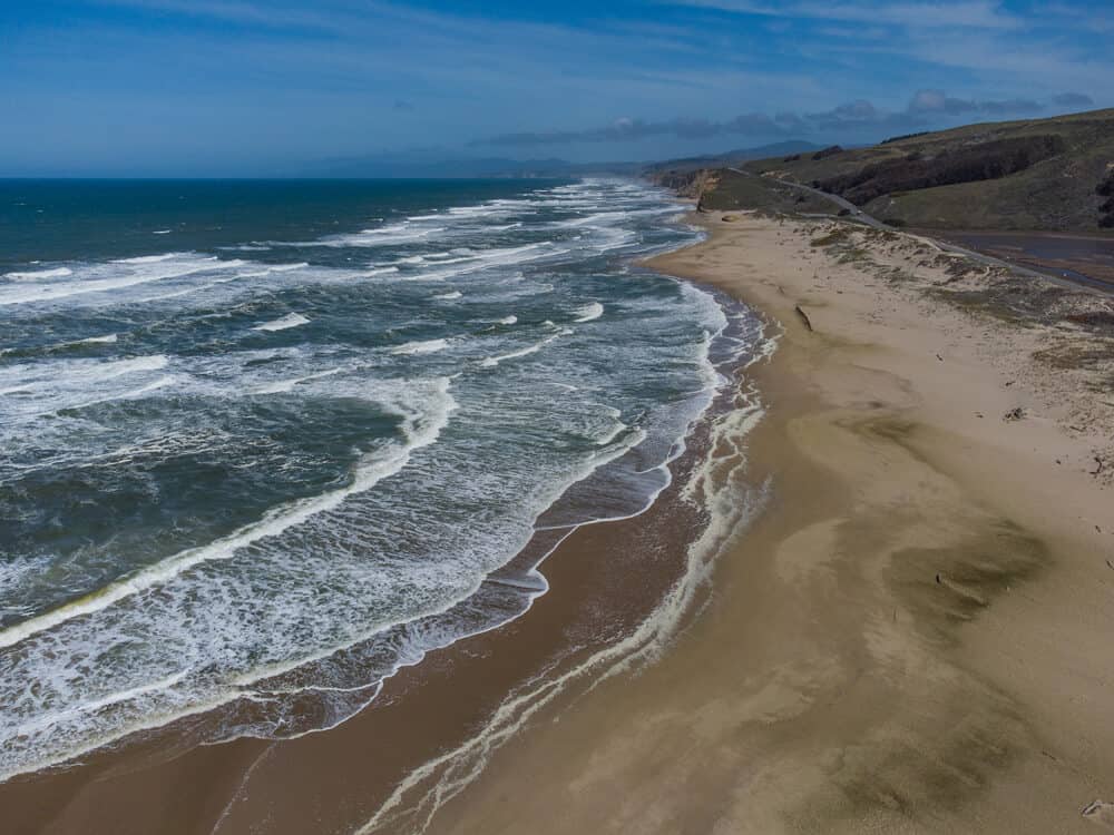 scenic coastal landscape at pescadero state beach