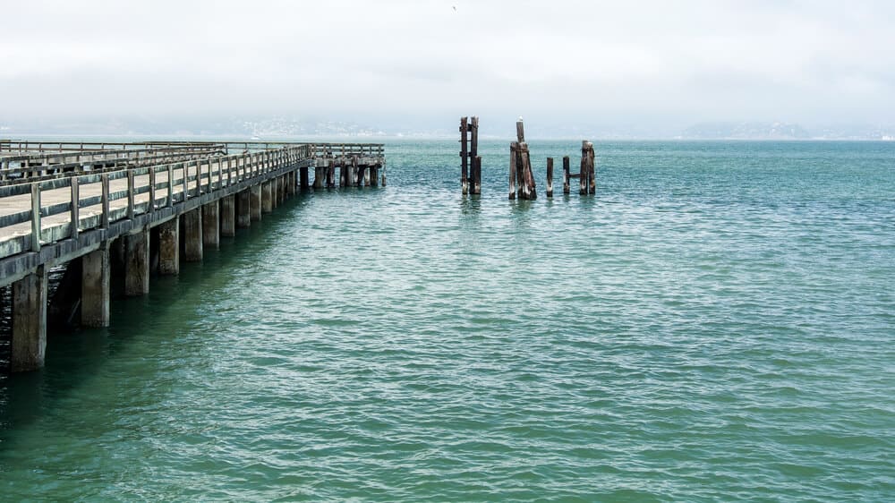 the municipal pier of san francisco on a partly cloudy day exploring the city