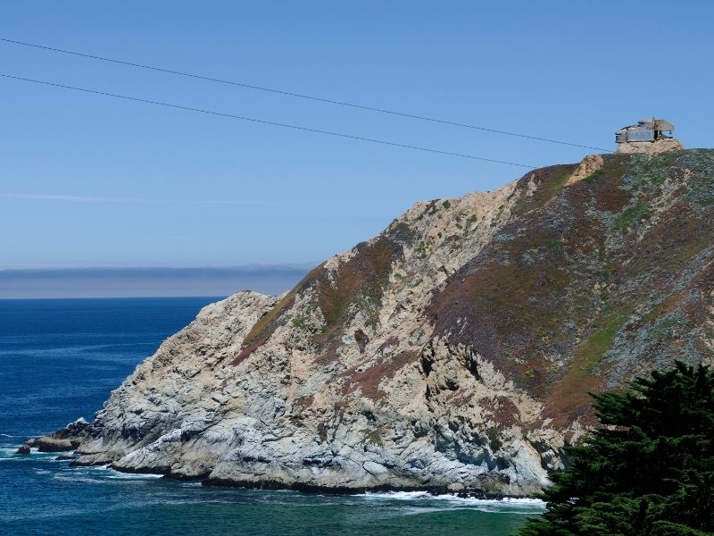 A view on the Devils slide hike on a sunny day in Pacifica