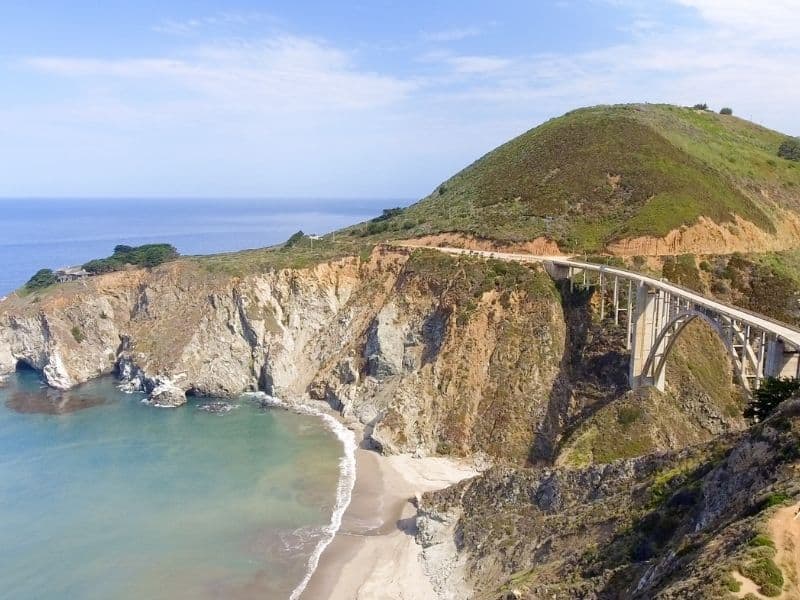 the famous bixby creek bridge in big sur california