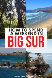 big sur day trip itinerary