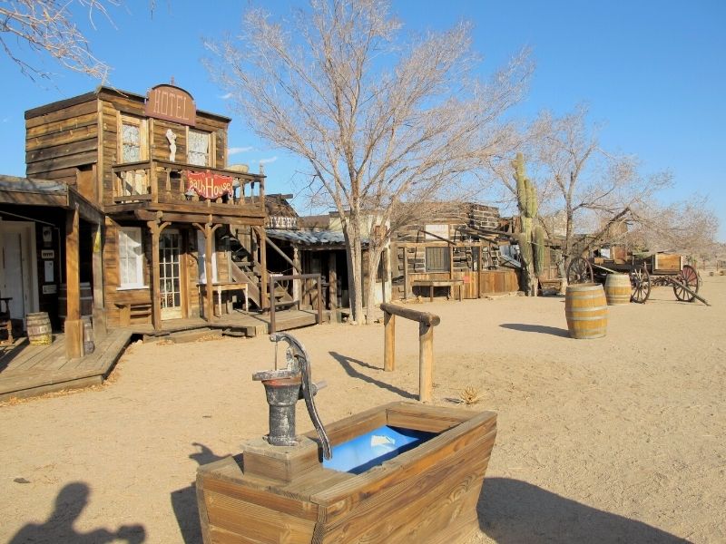 the buildings of pioneertown in southern california