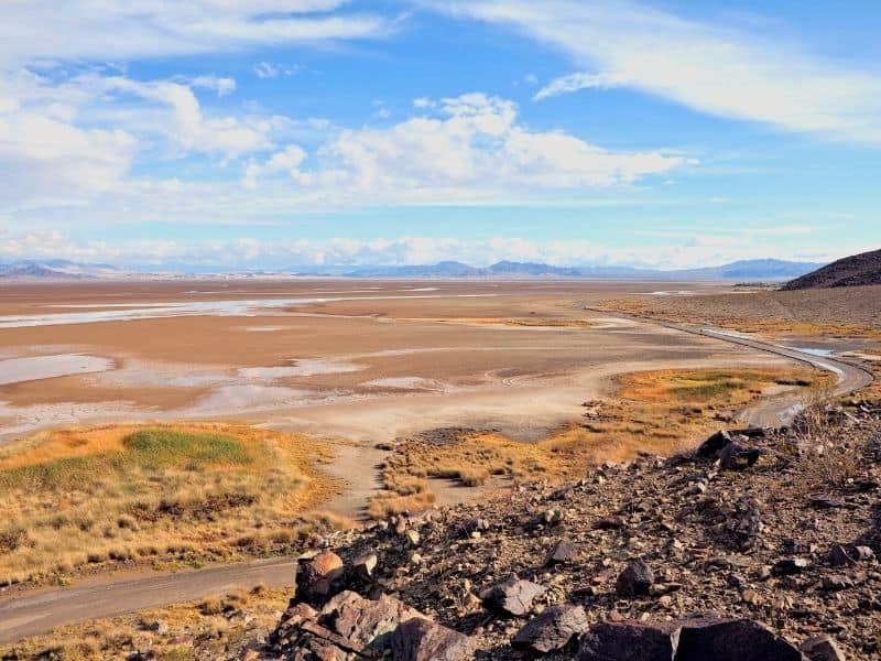 a dry lake in southern california now a ghost town