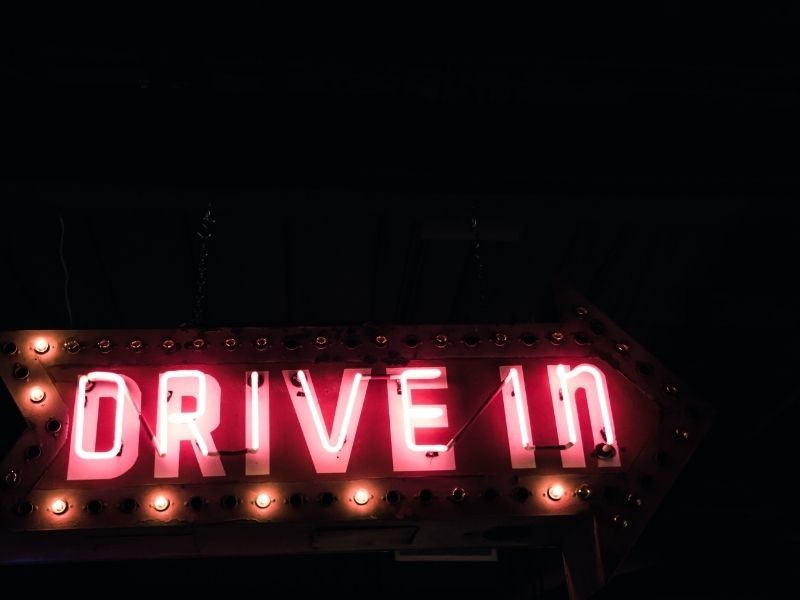 light up drive in sign