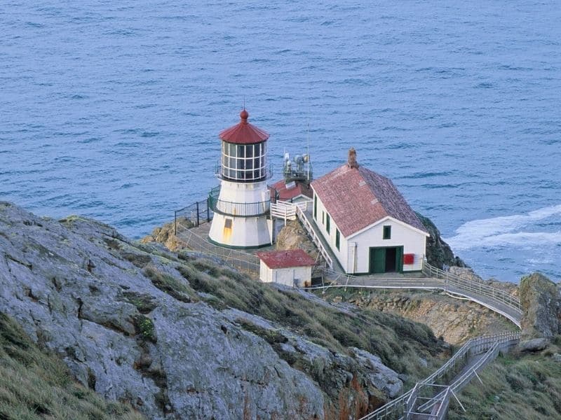 view of point reyes lighthouse in marin county california