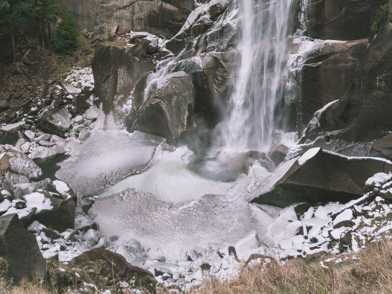 view of a waterfall in Yosemite National Park