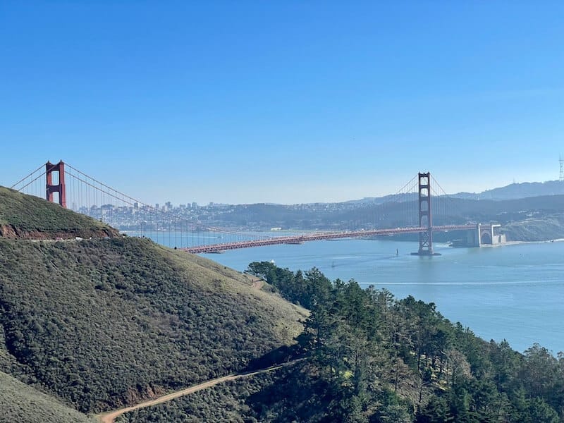 view of the coastal trail from above