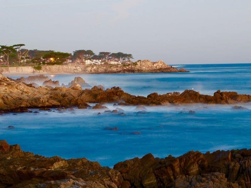 long exposure photo of pacific grove in Monterey county along the central coast