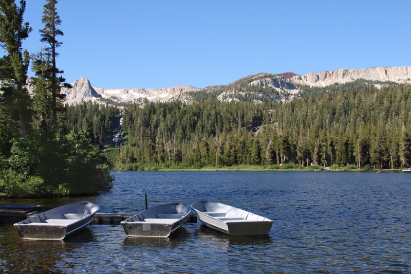 one of many lake within the city of Mammoth Lakes