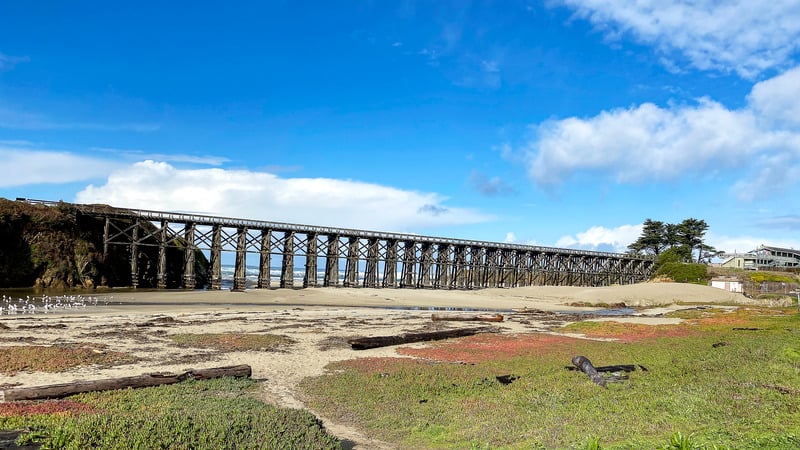 Pudding Creek Bridge in Fort Bragg