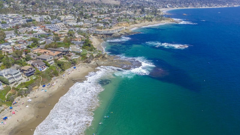 A view of Shaw's Cove, Laguna Beach in Southern California