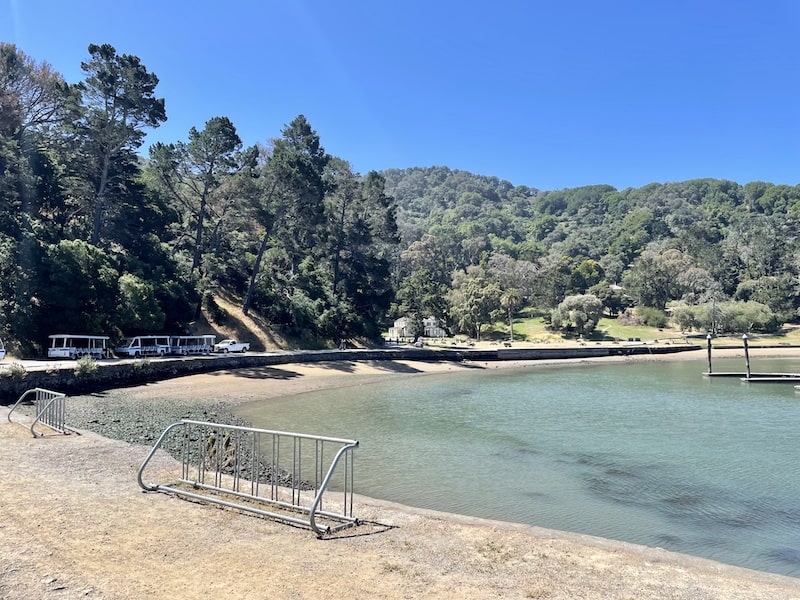 bike racks and coastline and trams available at angel island state park